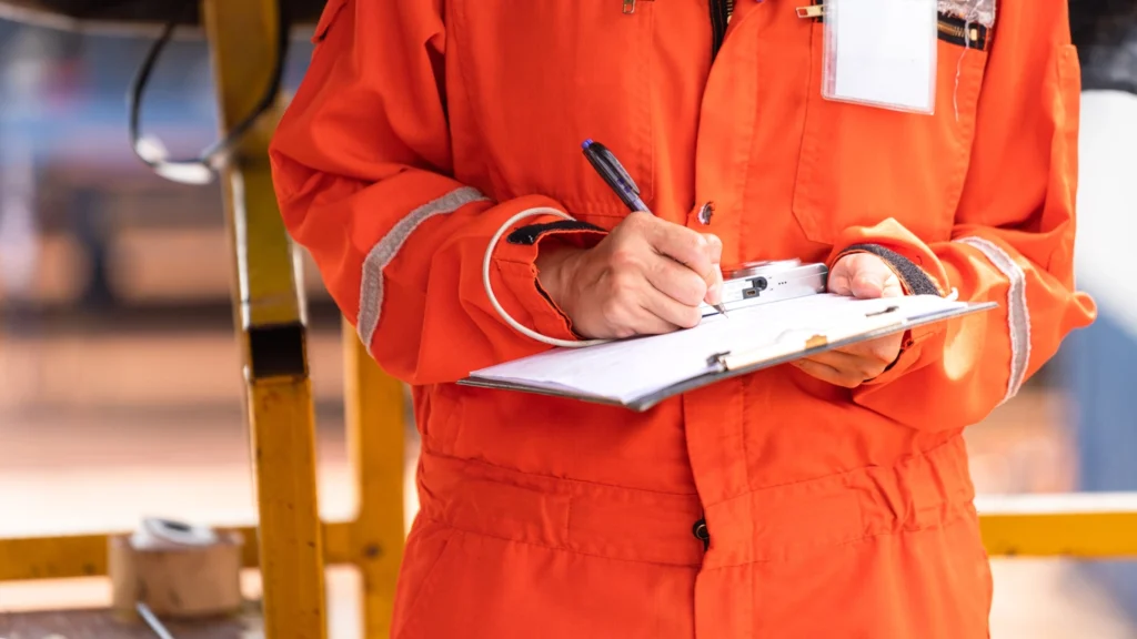 man performing a site reconnaissance for the Phase I ESA Checklist