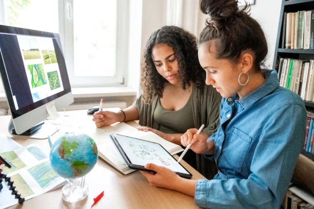 women designing a biological survey